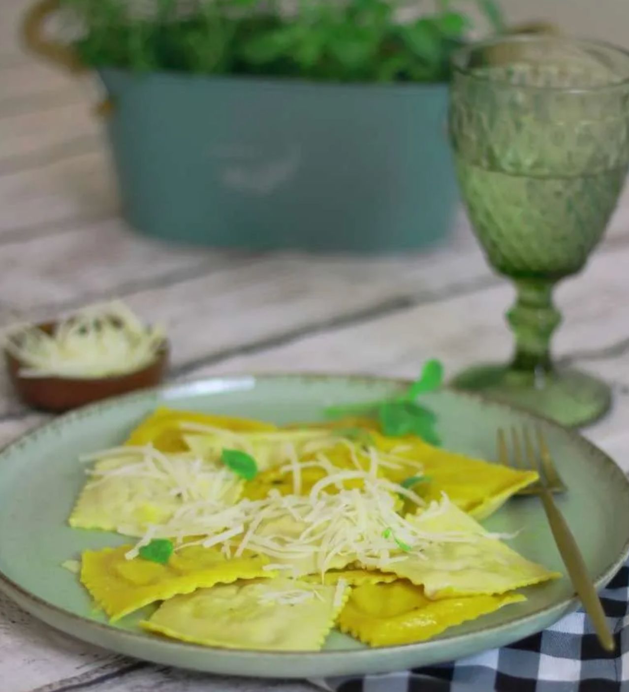 Ravioles de Calabaza con Mantequilla salvia